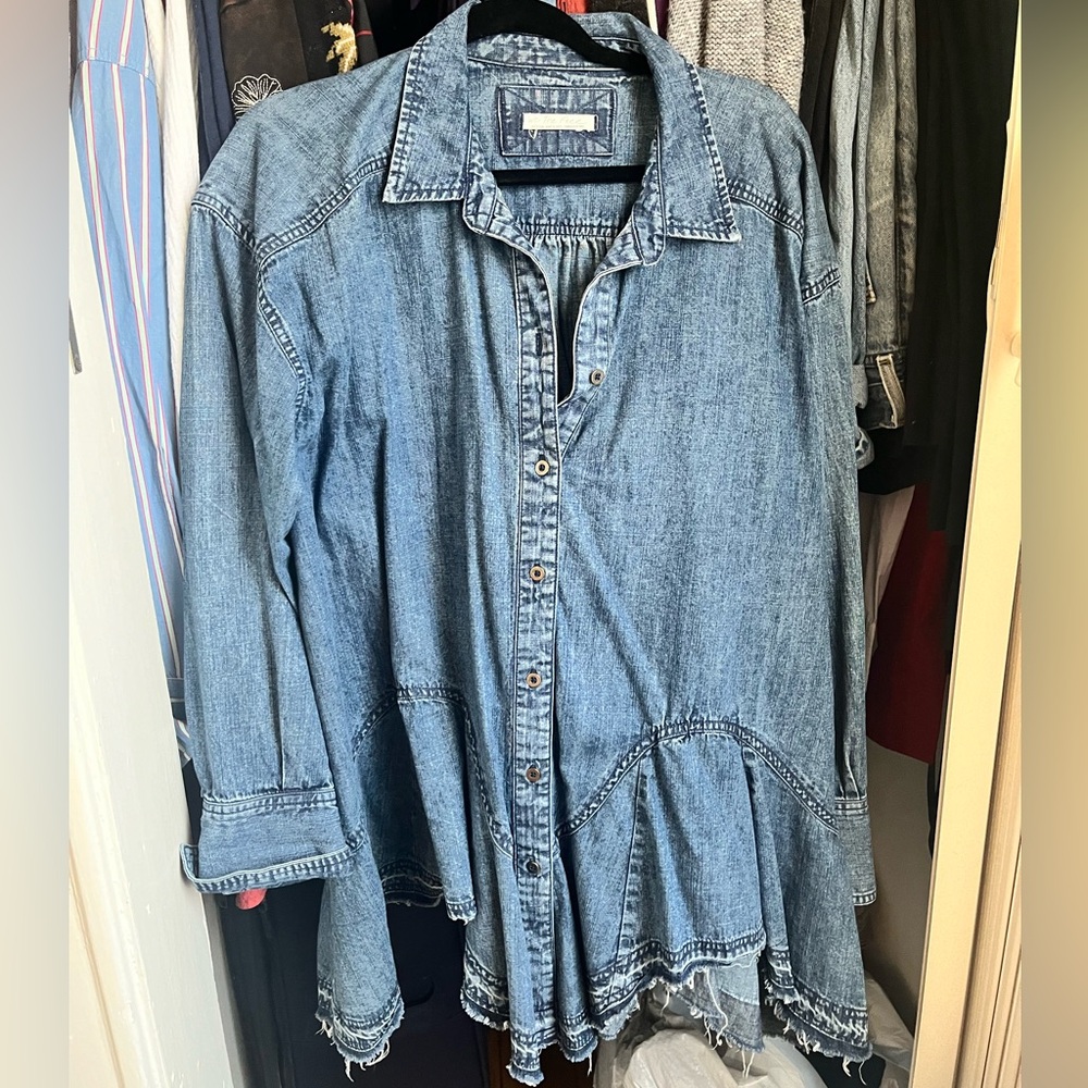 We The Free Indigo Denim Top